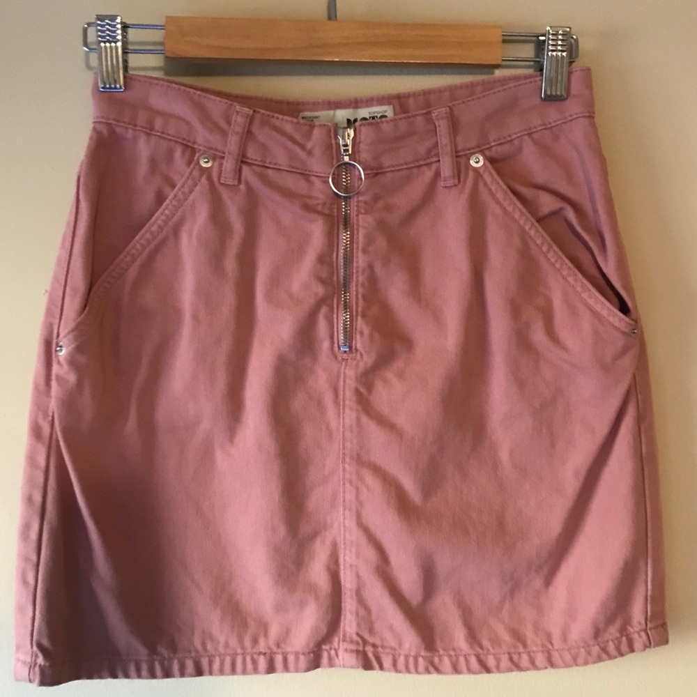 Pink Topshop brand mini skirt